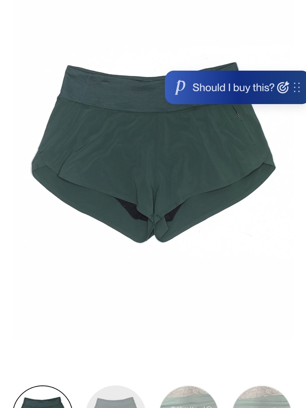 Outdoor Voices Women's Athletic Shorts in Deep Green